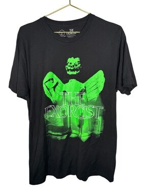 The Exorcist T-Shirt Mens Size Large Black 70's Horror Movie Tee